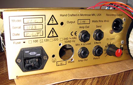 Eden WT-300 speakon jack install drilled