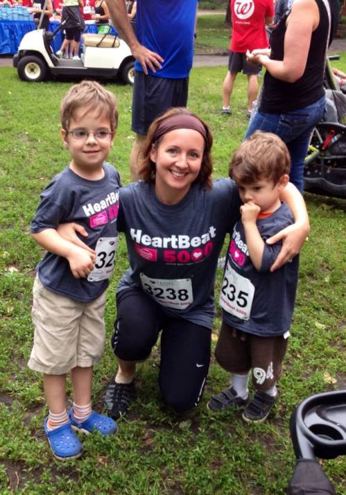 Megan and her boys, Elijah and Sammy. Elijah is a heart warrior. He rocks some awesome scars like Eli. :-) 